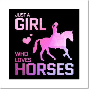 horse girl Posters and Art